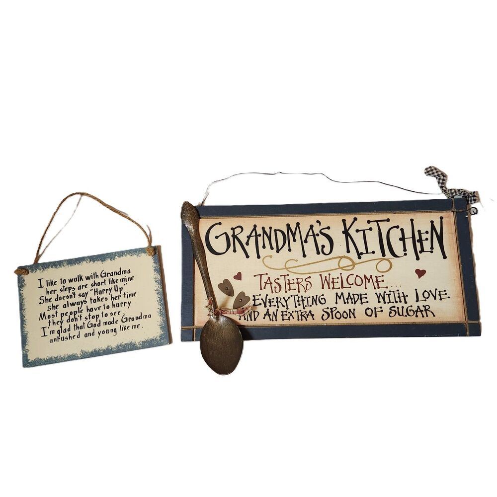 Grandma Decorative Wall Hangings Lot of 2 Magnet and Hanging Sign